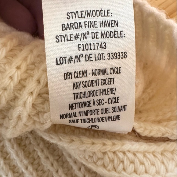 Theory Barda Fine Haven Wool Cashmere Sweater in Ivory Size P/TP - Picture 6 of 10